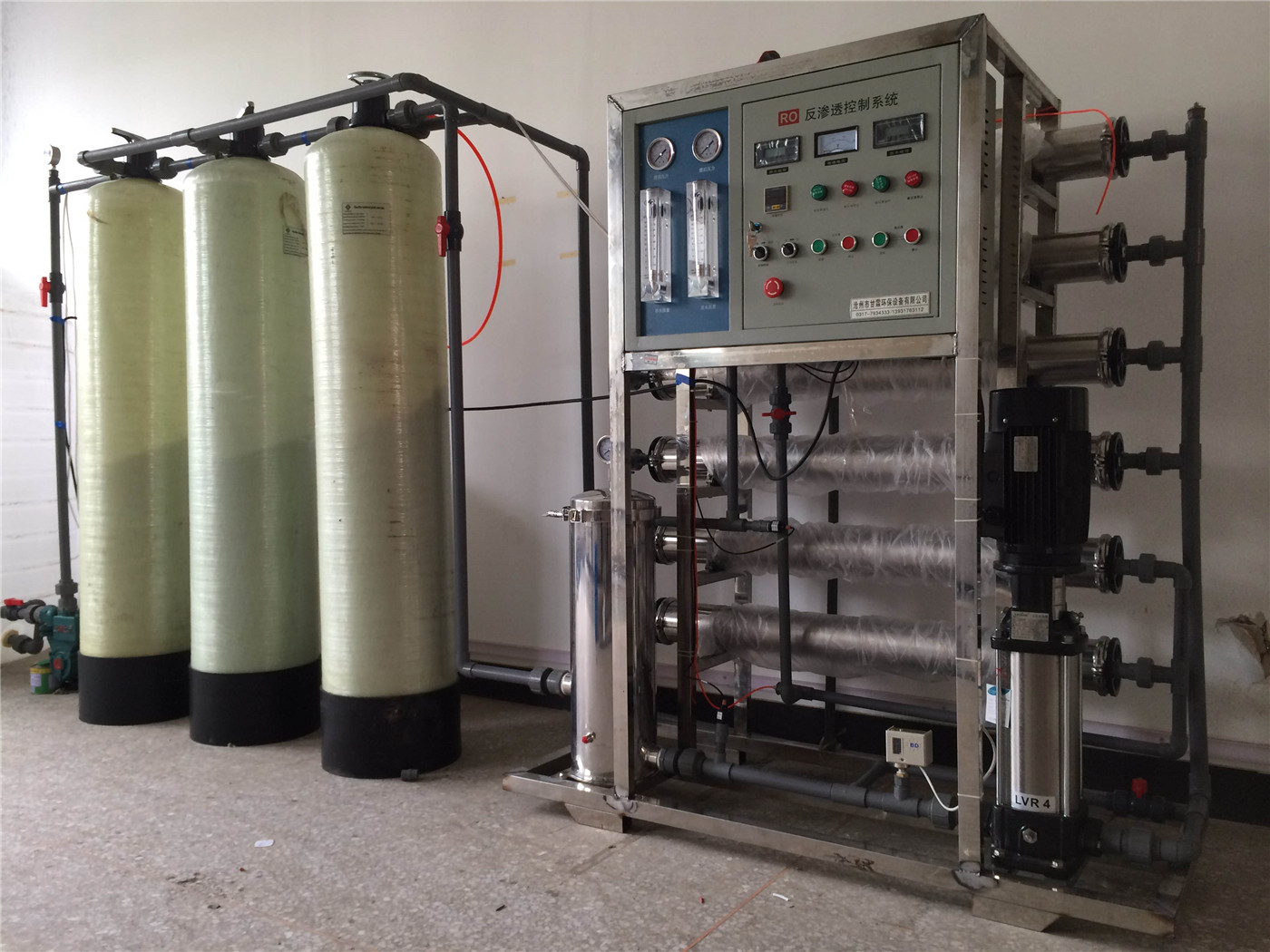 大連某電鍍廠、1.5噸反滲透設備